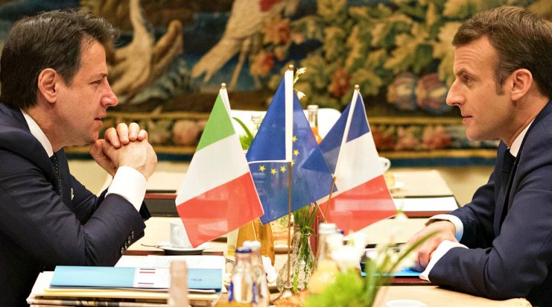 Giuseppe Conte Emmanuel Macron